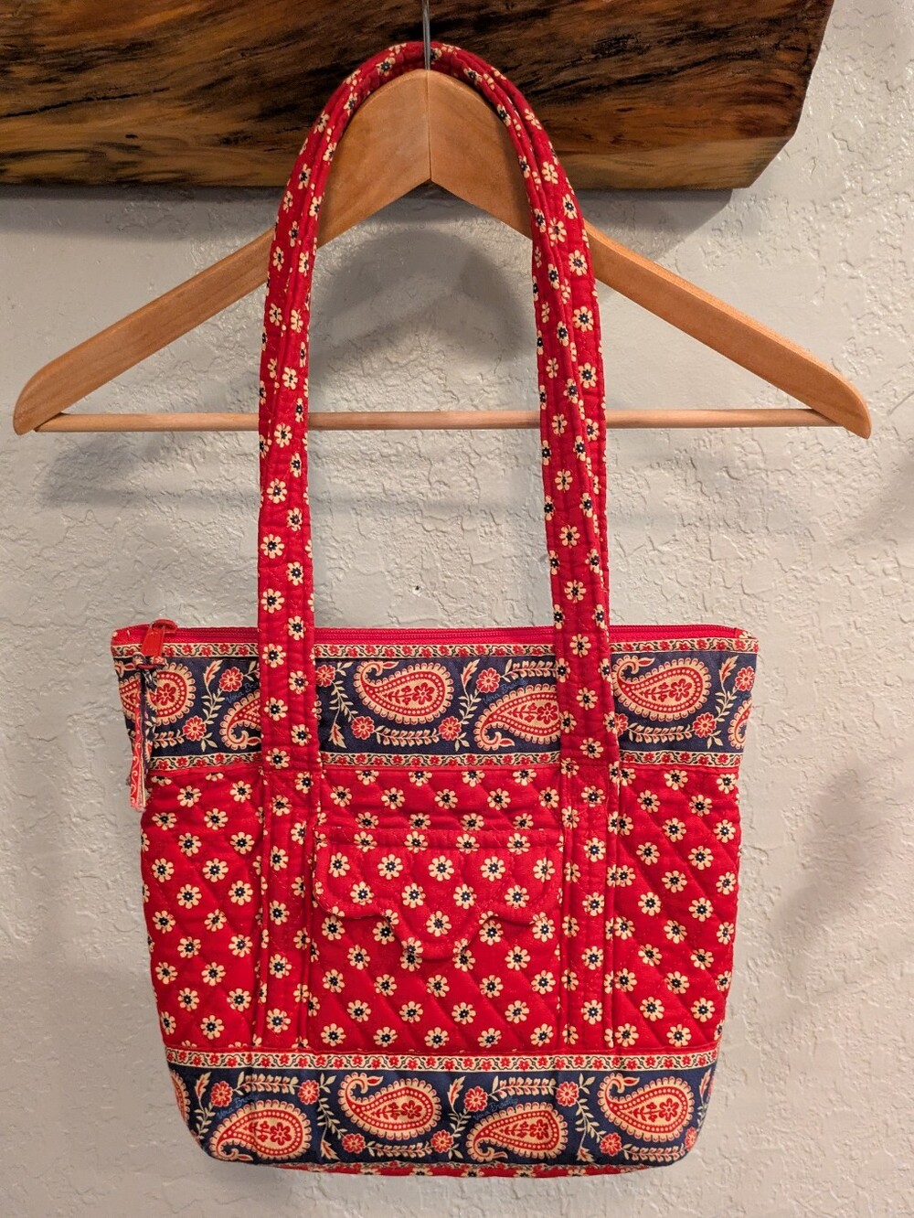 VINTAGE Vera Bradley Original Tote in Americana Red – Excellent Condition!